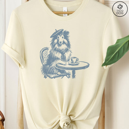 Sheltie Paris France Coffee T-Shirt