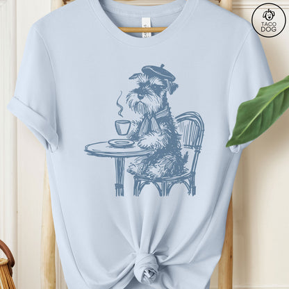 Schnauzer Paris France Cafe Coffee T-Shirt