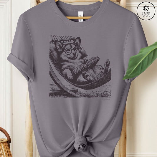 Corgi Hammock T-Shirt Storm Taco-Dog
