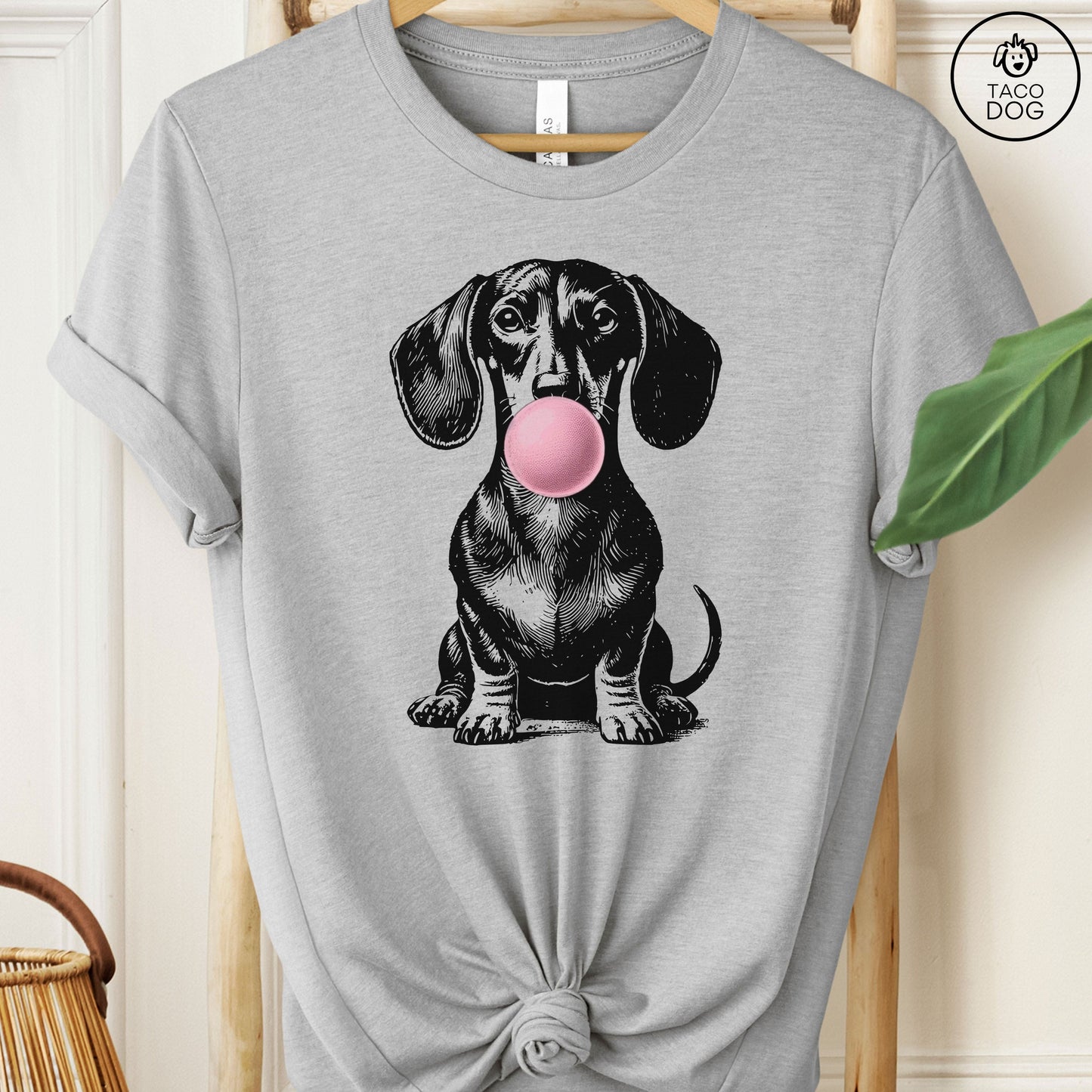 Dachshund Weenie Wiener Dog Doxie Gum Bubblegum T-Shirt