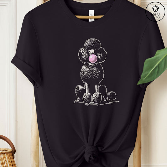 Poodle Bubblegum Bubble Gum T-shirt Black Taco-Dog