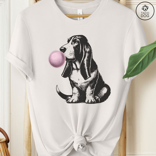 Basset Hound Bubblegum Bubble Gum T-Shirt