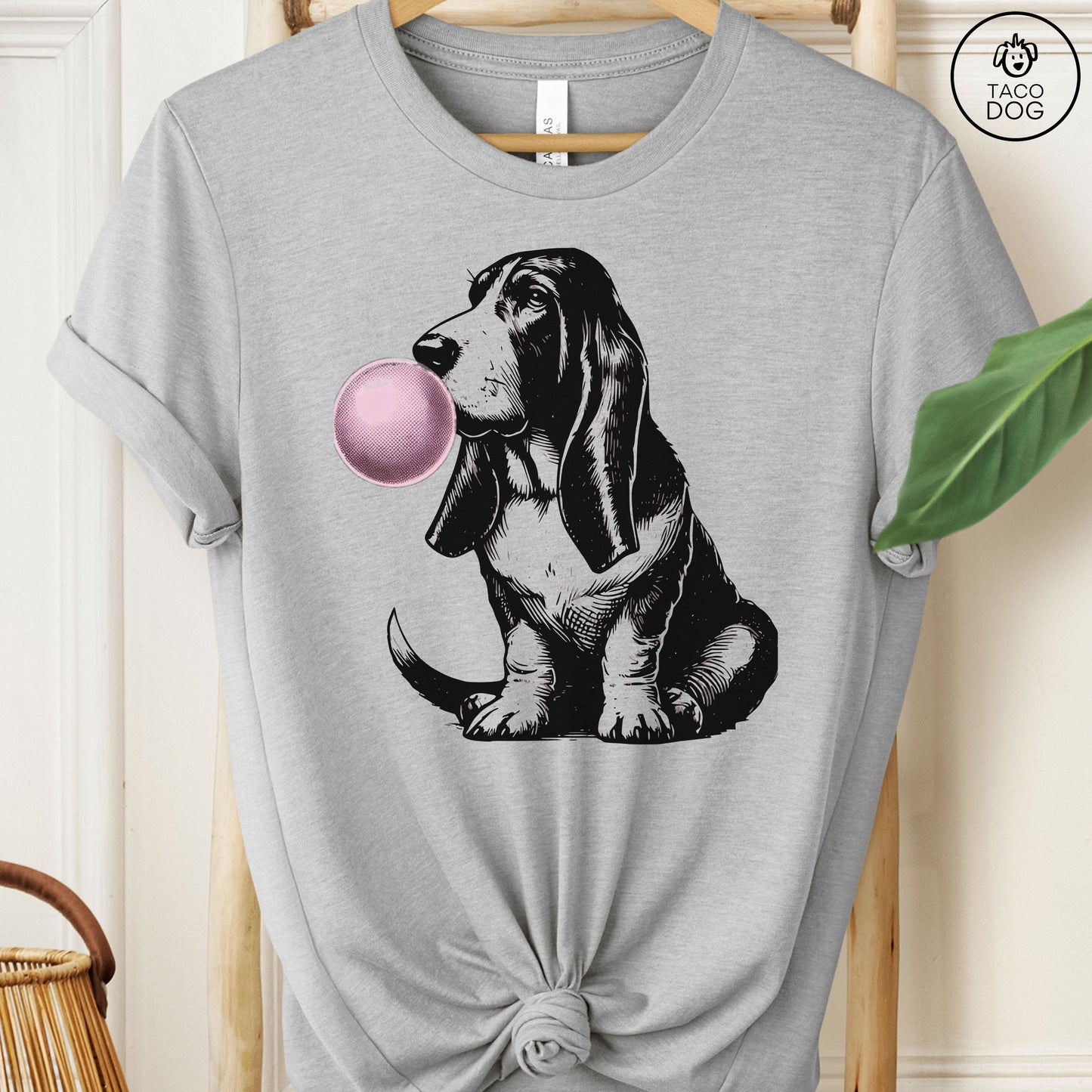 Basset Hound Bubblegum Bubble Gum T-Shirt