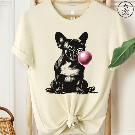 Frenchie French Bulldog Bubblegum Bubble Gum T-Shirt