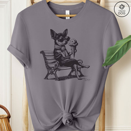 Chihuahua Ice Cream T-Shirt Storm Taco-Dog