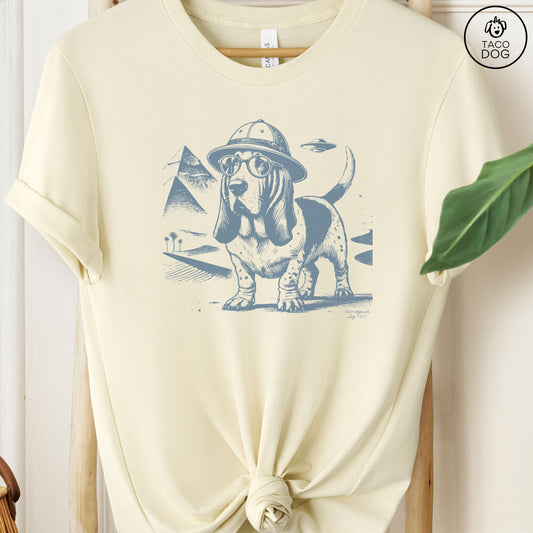 Basset Hound Pyramid Egypt T-Shirt