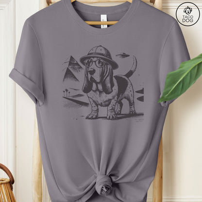 Basset Hound Pyramid Egypt T-Shirt
