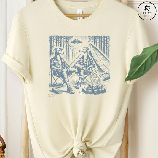 Greyhound Whippet Italian Greyhound Iggy Camping T-Shirt