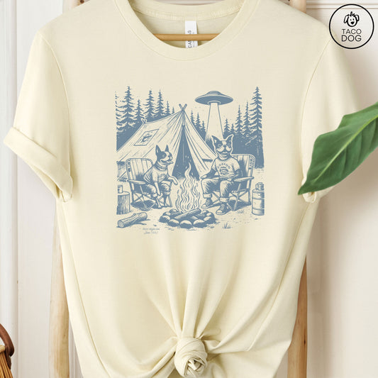 Boston Terrier Camping T-Shirt