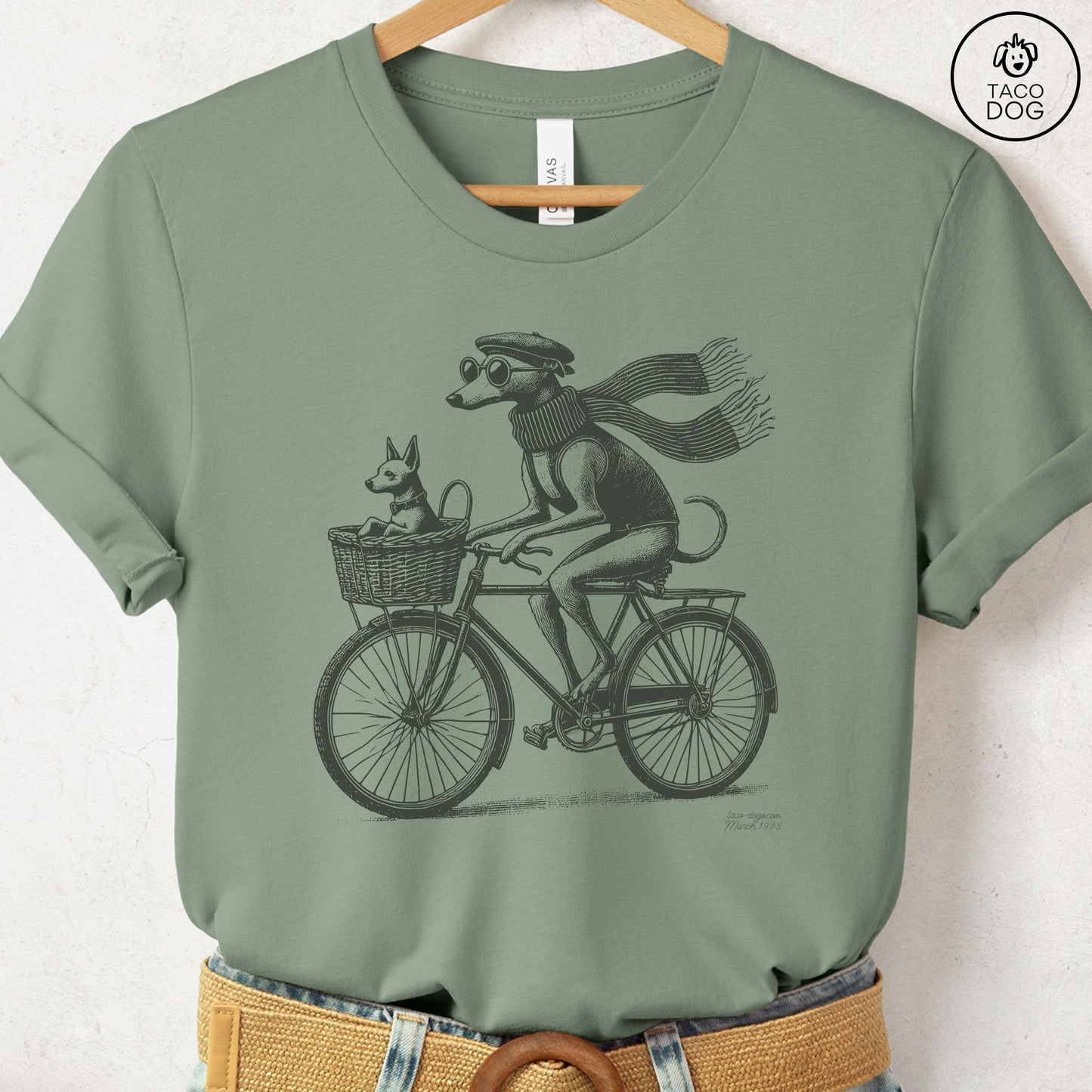 Greyhound Whippet Italian Greyhound Iggy Bicycle Bike T-Shirt