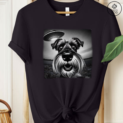 Schnauzer UFO Selfie T-Shirt
