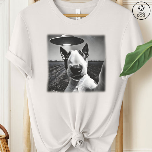 Bull Terrier UFO Selfie T-Shirt