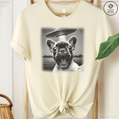 Frenchie French Bulldog UFO Selfie T-Shirt