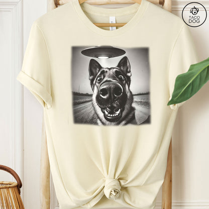 German Shepherd GSD UFO Selfie T-Shirt