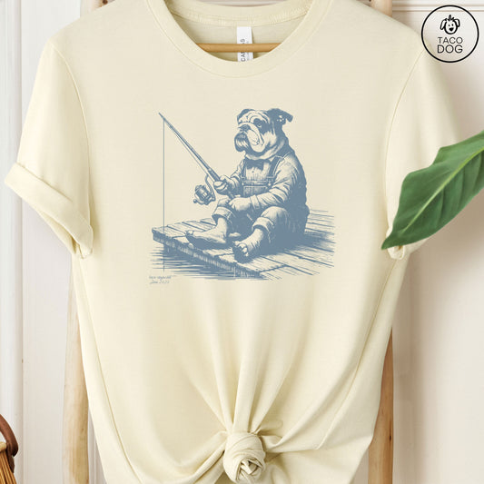 English Bulldog Fishing T-Shirt