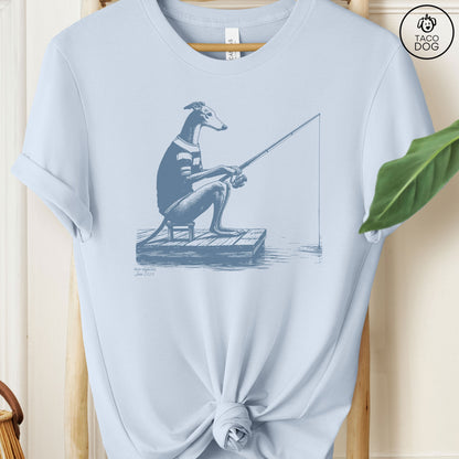 Greyhound Whippet Italian Greyhound Iggy Fishing T-Shirt
