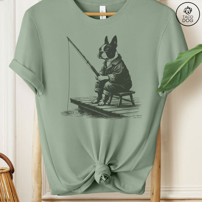 Boston Terrier Fishing T-Shirt