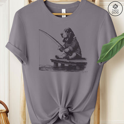 Basset Hound Fishing T-Shirt