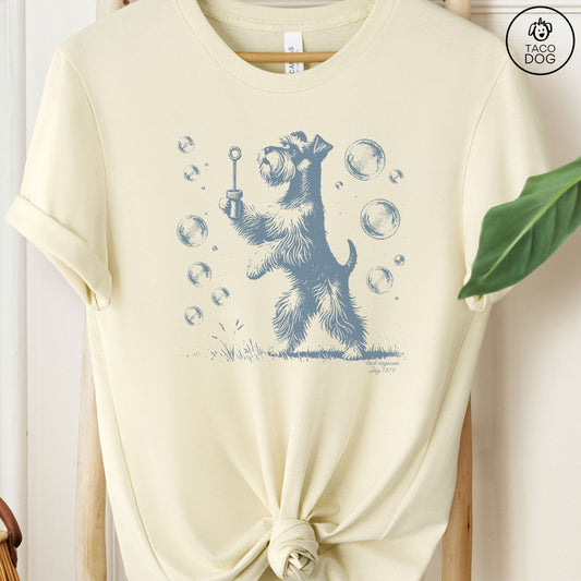 Schnauzer Bubbles Blowing Bubbles T-Shirt