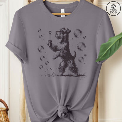 Schnauzer Bubbles Blowing Bubbles T-Shirt