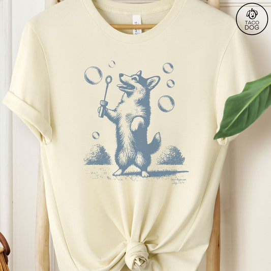 Corgi Blowing Bubbles T-Shirt