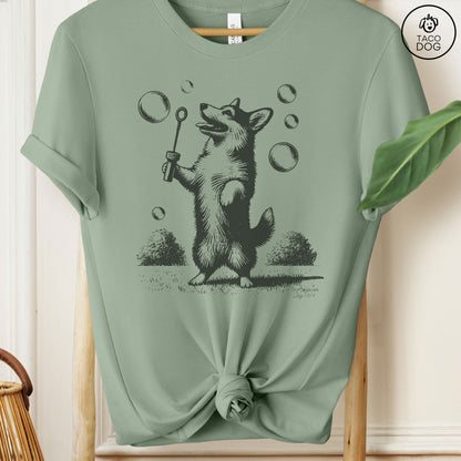 Corgi Blowing Bubbles T-Shirt