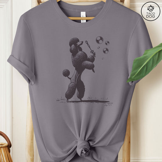 Poodle Ink Drawing Bubbles T-Shirt Storm Taco-Dog