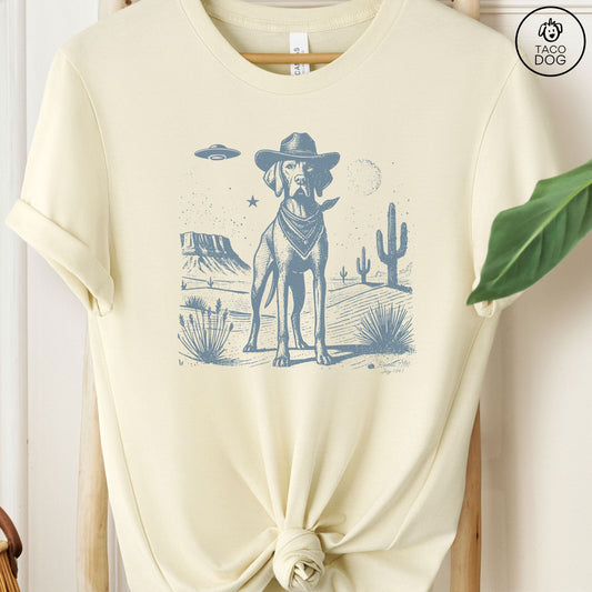 Vizsla Cowboy Ink Space Cowboy UFO T-Shirt