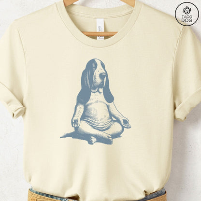 Basset Hound Meditate Yoga T-Shirt