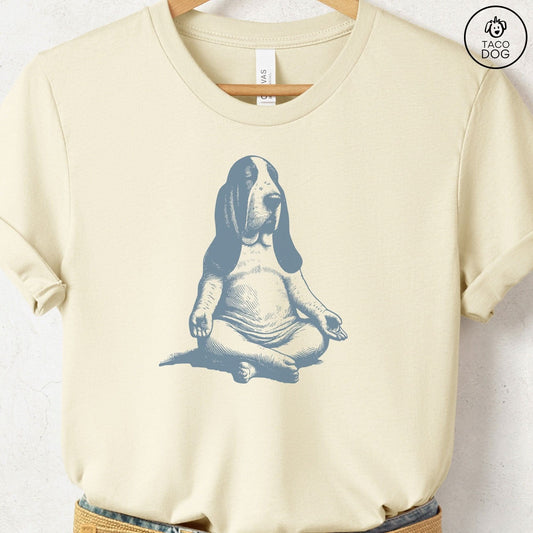 Basset Hound Meditate Yoga T-Shirt
