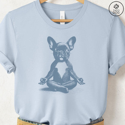 Frenchie French Bulldog Meditate Yoga T-Shirt
