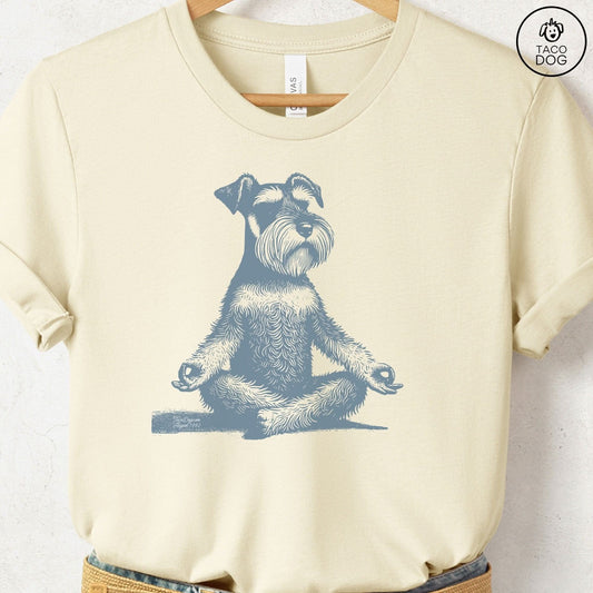 Schnauzer Meditate Yoga T-Shirt