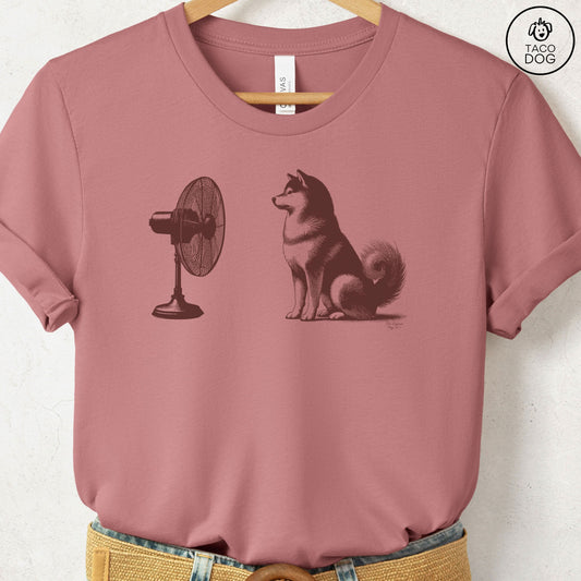 Shiba Inu Fan T-Shirt Heather Mauve Taco-Dog
