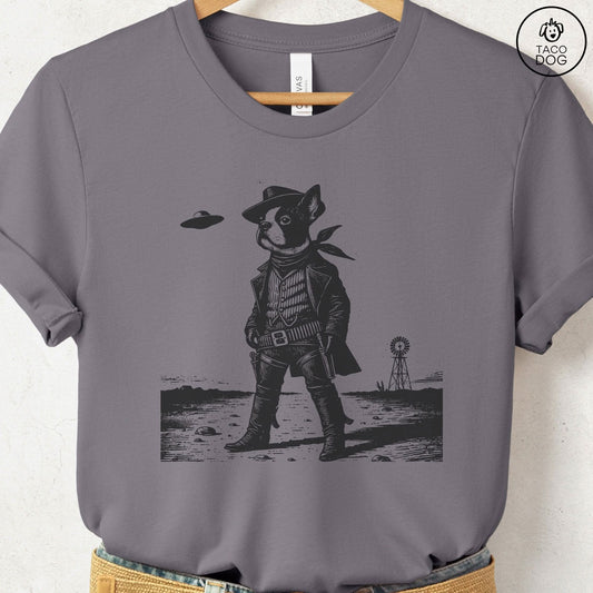 Boston Terrier Sheriff T-Shirt Storm Taco-Dog