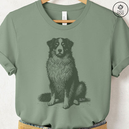 Australian Shepherd Aussie Eye Rolling Disapproving Dog T-Shirt
