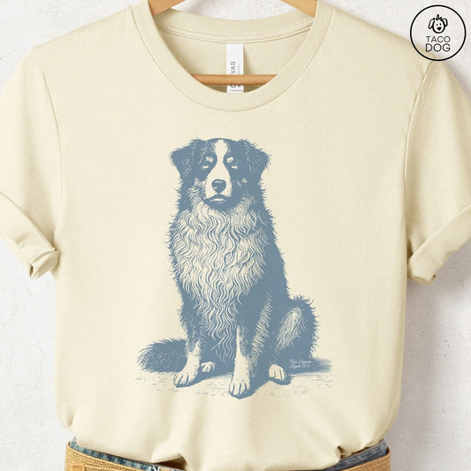 Australian Shepherd Aussie Eye Rolling Disapproving Dog T-Shirt