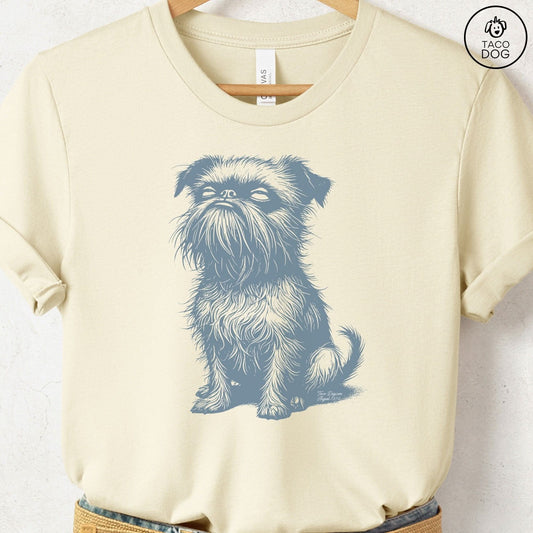 Brussels Griffon Eye Rolling Disapproving Dog T-Shirt
