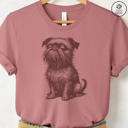 Brussels Griffon Eye Rolling Disapproving Dog T-Shirt