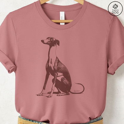 Italian Greyhound Whippet Eye Rolling Disapproving Dog T-Shirt
