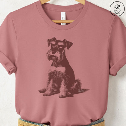 Schnauzer Eye Rolling Disapproving Dog T-Shirt