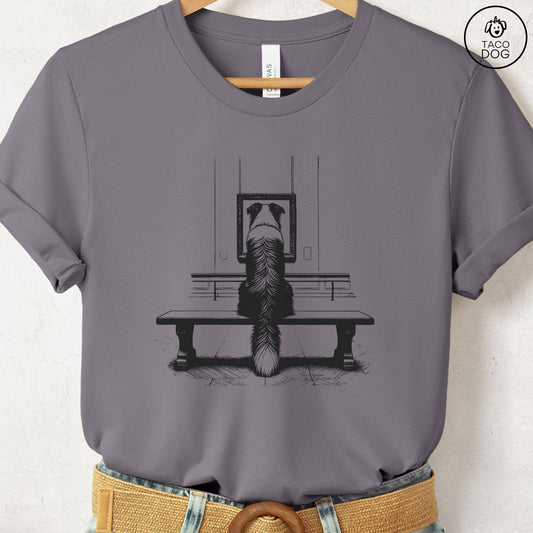 Australian Shepherd Aussie Museum Art Gallery T-Shirt Storm Taco-Dog