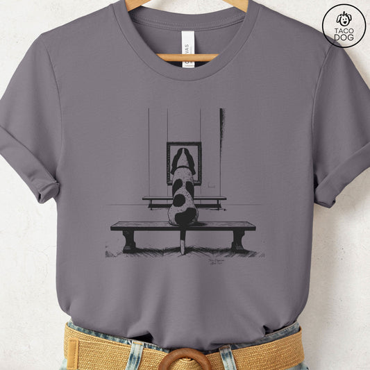 Basset Hound Museum Art Gallery T-Shirt Storm Taco-Dog