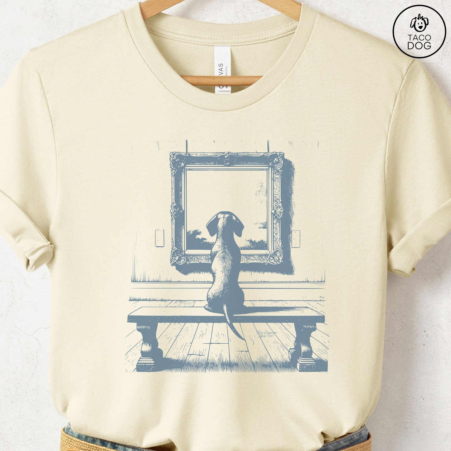 Dachshund Wiener Dog Doxie Sausage Dog Museum Art Gallery T-Shirt