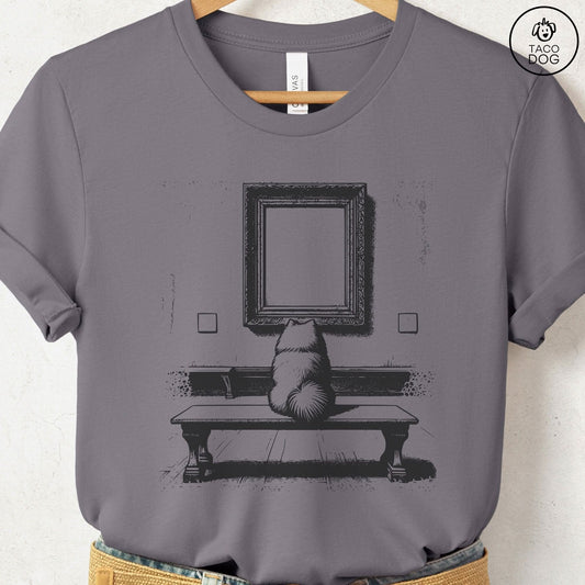Pomeranian Museum Art Gallery T-Shirt Storm Taco-Dog