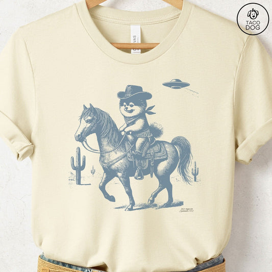 Pomeranian Horseback Cowboy T-Shirt