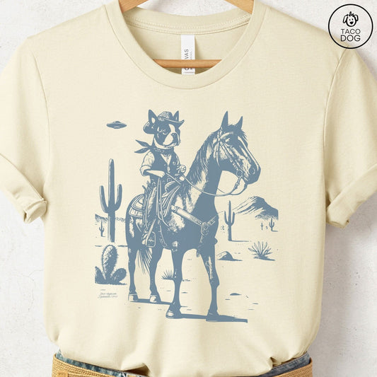 Boston Terrier Horseback T-Shirt