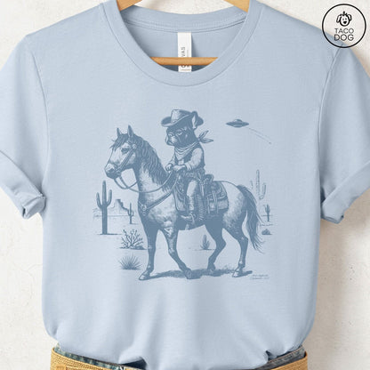 Frenchie French Bulldog Horseback T-Shirt