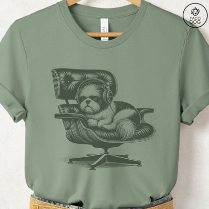 Shih Tzu Eames Headphones T-Shirt