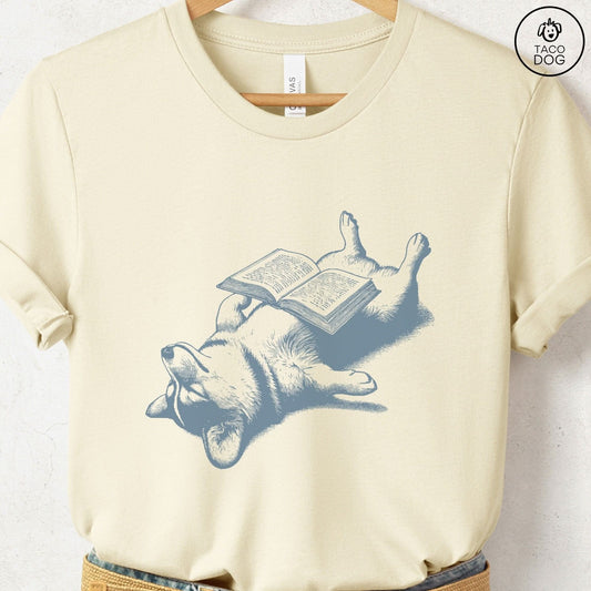 Corgi Book Nap T-Shirt