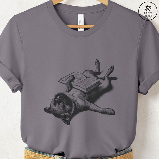 Brussels Griffon Griff Book Nap T-Shirt Storm Taco-Dog